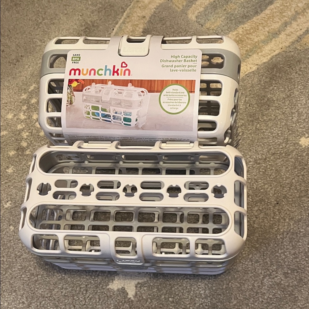 Munchkin White and Gray Dishwasher Baskets